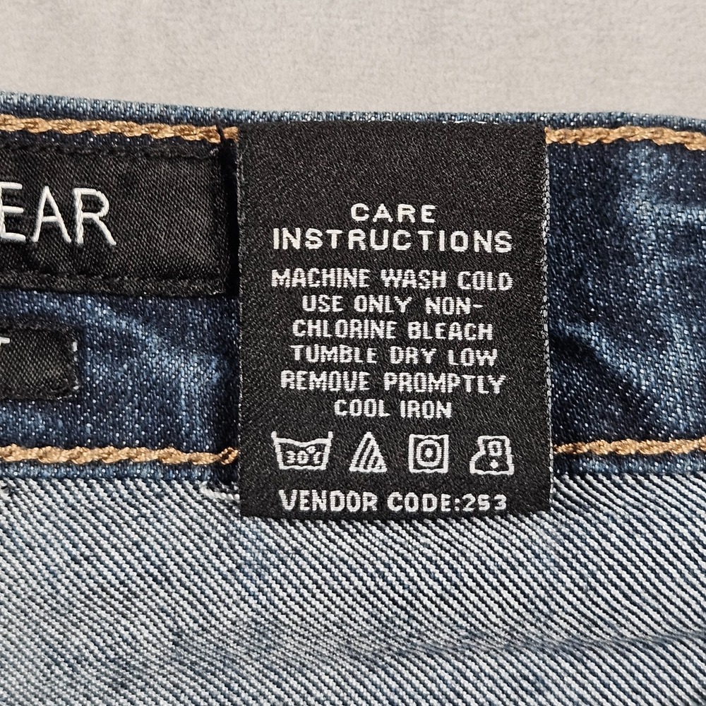 Rocawear Jeans Mens 38x28 Slim Fit Dark Wash Embroidered Pocket Streetwear Logo - Picture 11 of 12